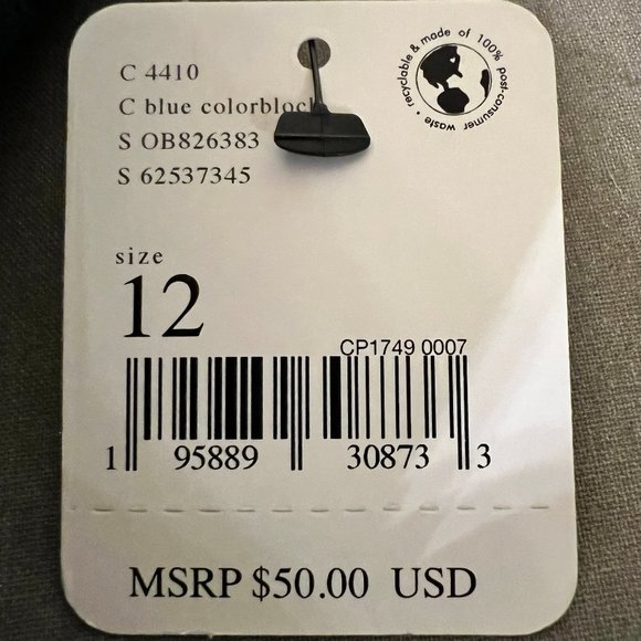 NWT Free People Denim Blue Colorblock Mini Skirt Size 12 - Picture 6 of 9